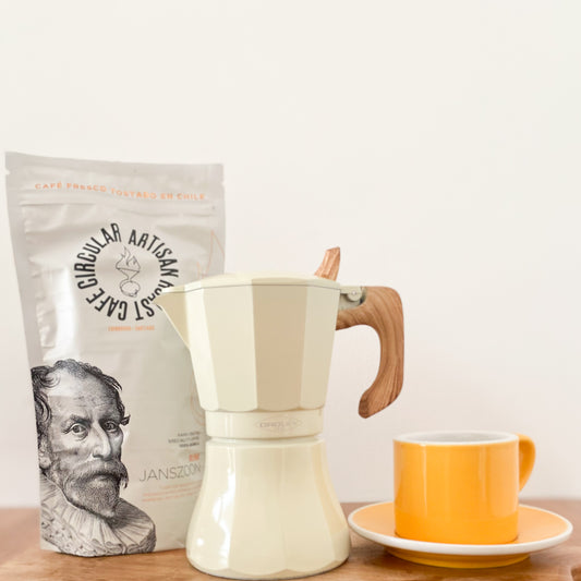 Set Gift Cafetera 6 tazas Oroley + Café de Especialidad + taza