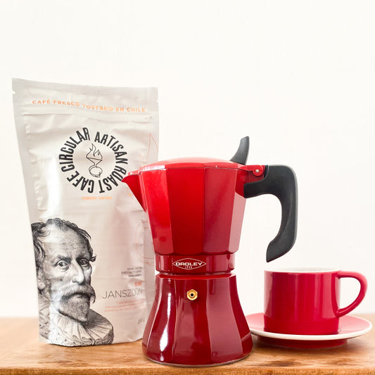 Set Gift Cafetera 6 tazas Oroley  + Café de Especialidad + taza cerámica
